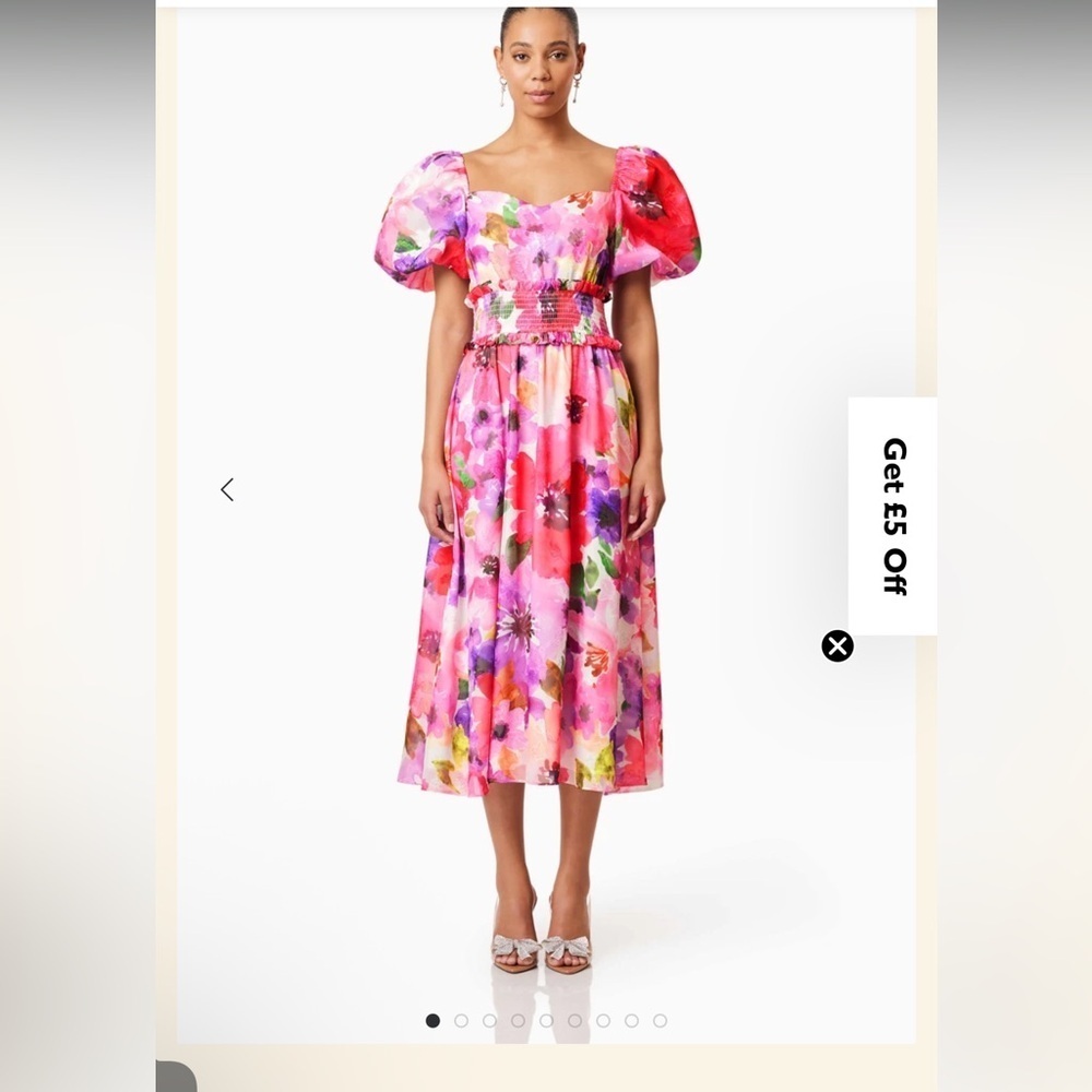 Elliatt DARRA PUFF SLEEVE MIDI DRESS